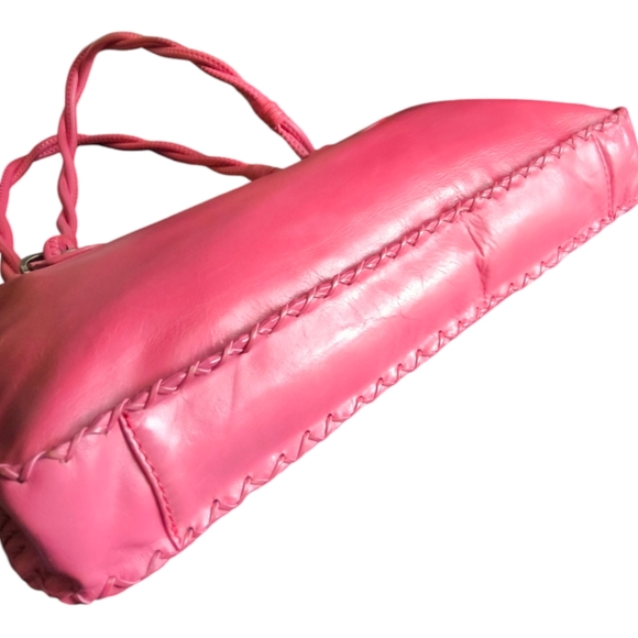 Sigrid Olsen Pink Leather Shoulder Bag with Braided Handles - Picture 3 of 8